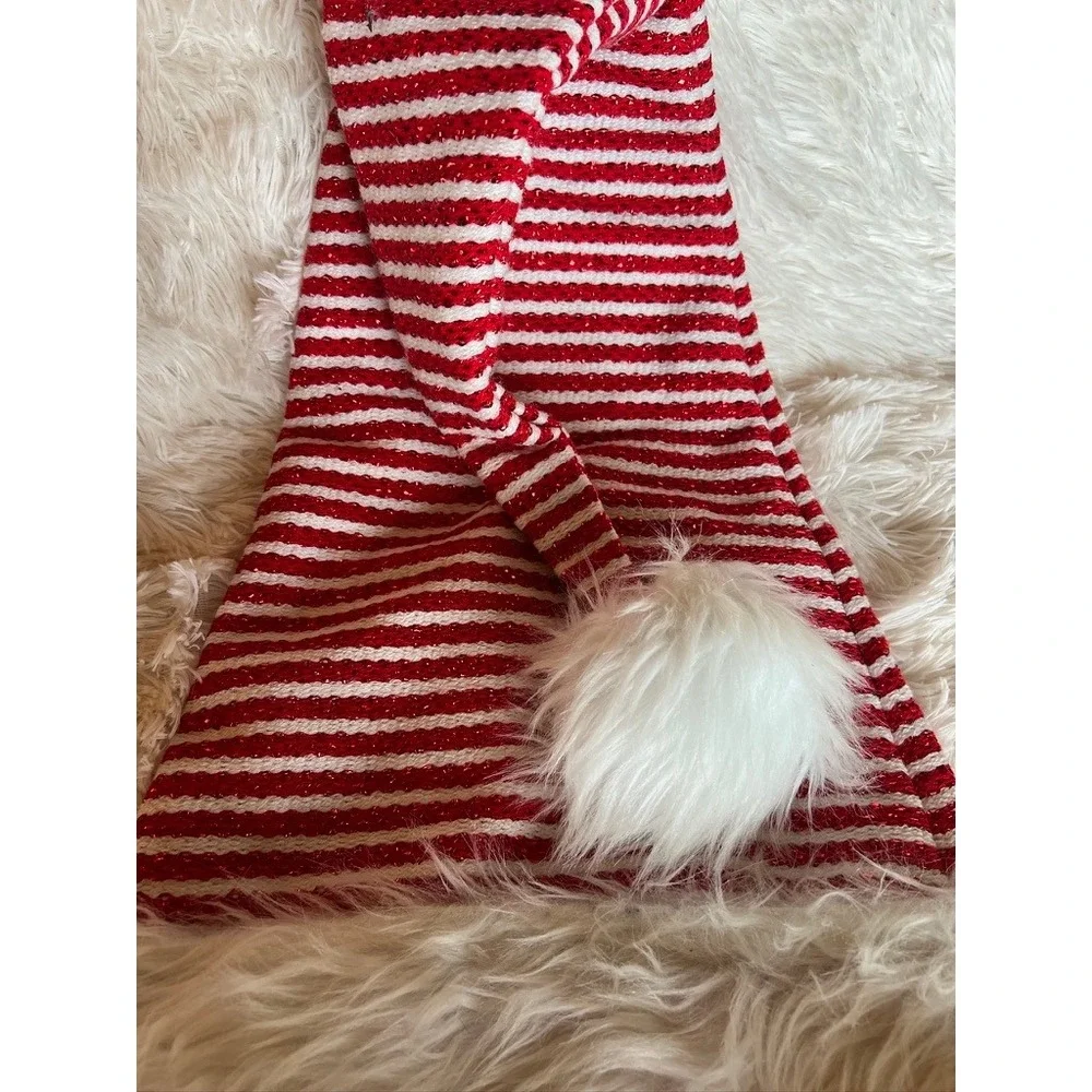 Christmas‎ Eve Santa Hat Lot Large Red Buffalo Plaid Leopard Stripe Fun Unique